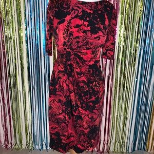 Black and red “Connected” dress